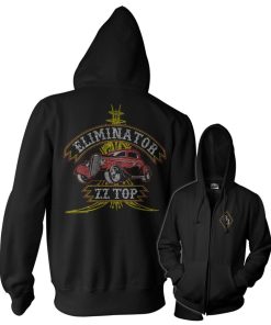 Mann Shirtstore | Zz Top - Pinstripe Eliminator 83 Zipped Hoodie Black