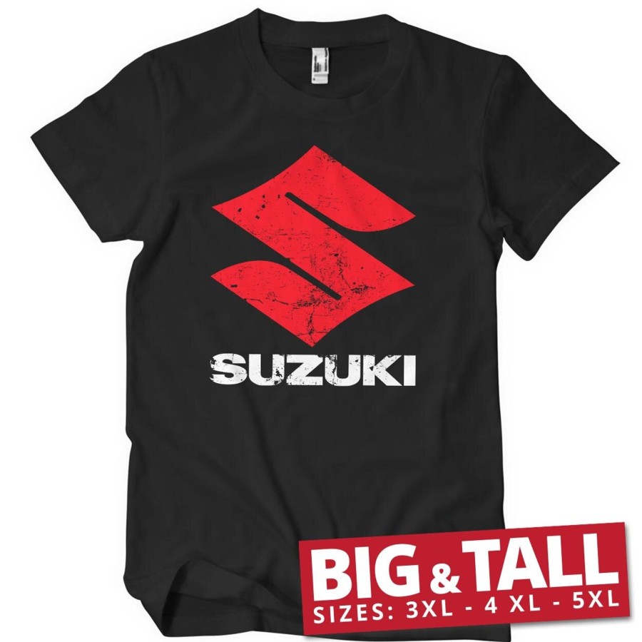 Mann Shirtstore | Suzuki Washed Logo Big & Tall T-Shirt Black