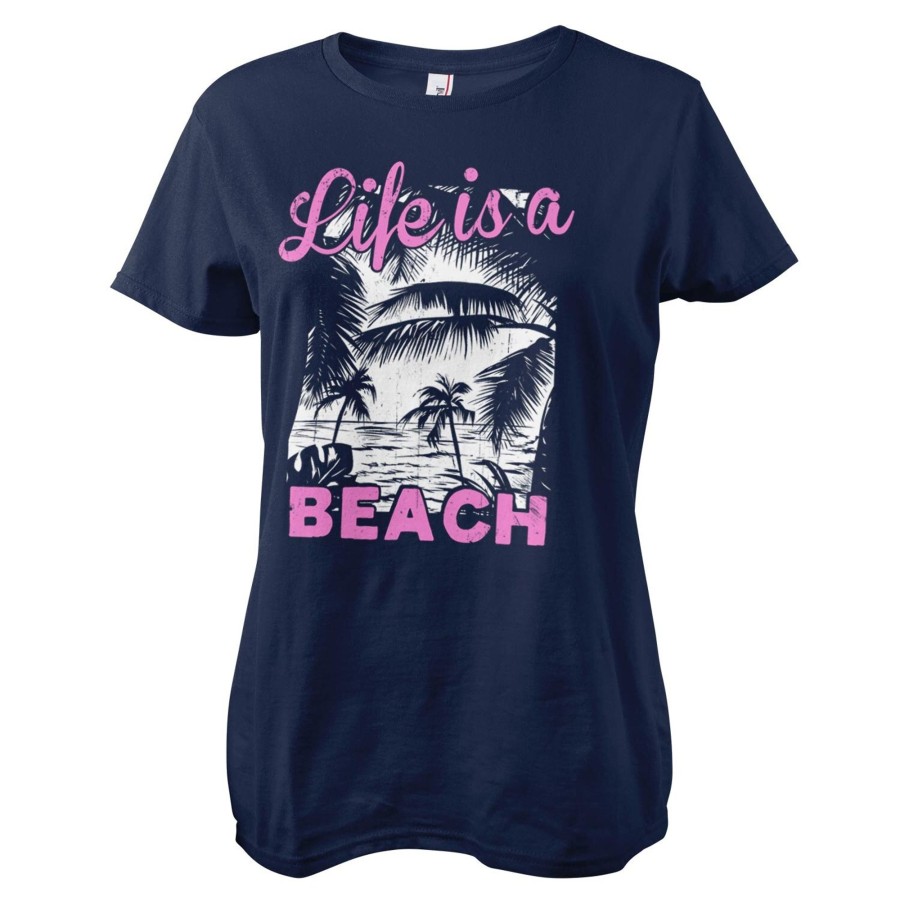 Kvinna Shirtstore | Life Is A Beach Girly Tee