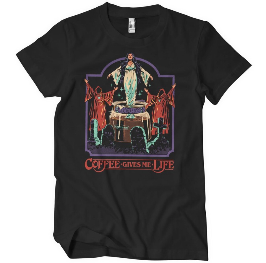 Mann Shirtstore | Coffee Gives Me Life T-Shirt Black