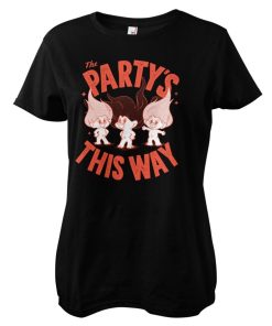 Kvinna Shirtstore | The Party'S This Way Girly Tee Black
