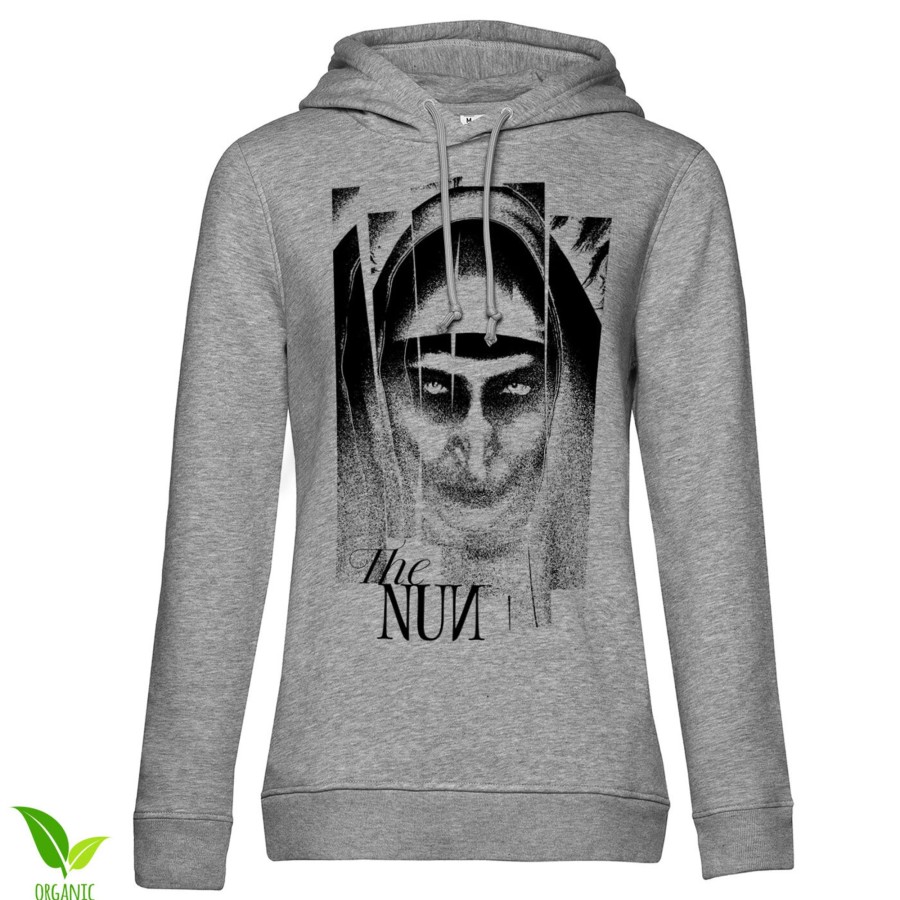 Kvinna Shirtstore | The Nun Art Girls Hoodie Heathergrey