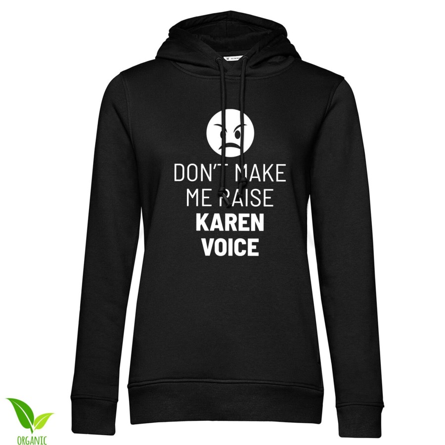 Kvinna Shirtstore | Don'T Make Me Raise Karen Voice Girls Hoodie Black