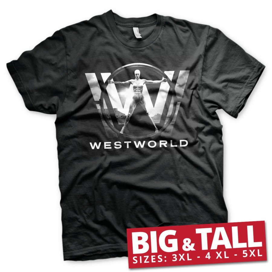 Mann Shirtstore | Westworld Poster Big & Tall T-Shirt Black