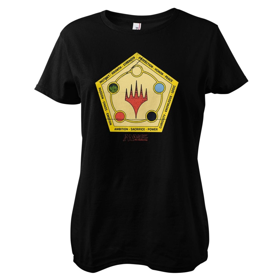 Kvinna Shirtstore | Magic The Gathering Symbols Girly Tee Black