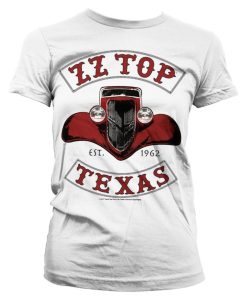 Kvinna Shirtstore | Zz-Top - Texas 1969 Girly Tee White