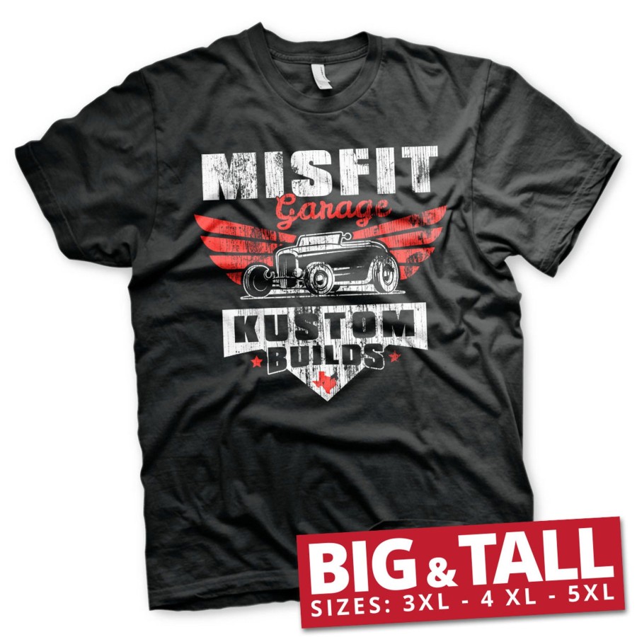 Mann Shirtstore | Misfit Garage - Kustom Builds Big & Tall T-Shirt Black