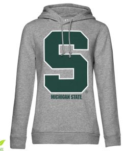 Kvinna Shirtstore | Michigan State S-Mark Girls Hoodie Heathergrey