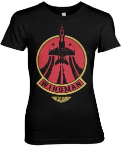 Kvinna Shirtstore | Top Gun Maverick Wingman Girly Tee Black