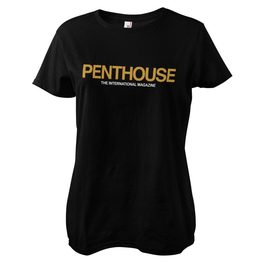 Kvinna Shirtstore | Penthouse Magazine Logo Girly Tee Black