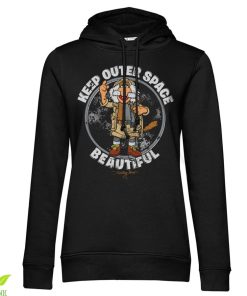 Kvinna Shirtstore | Traveling Matt - Make Outer Space Beautiful Girls Hoodie Black