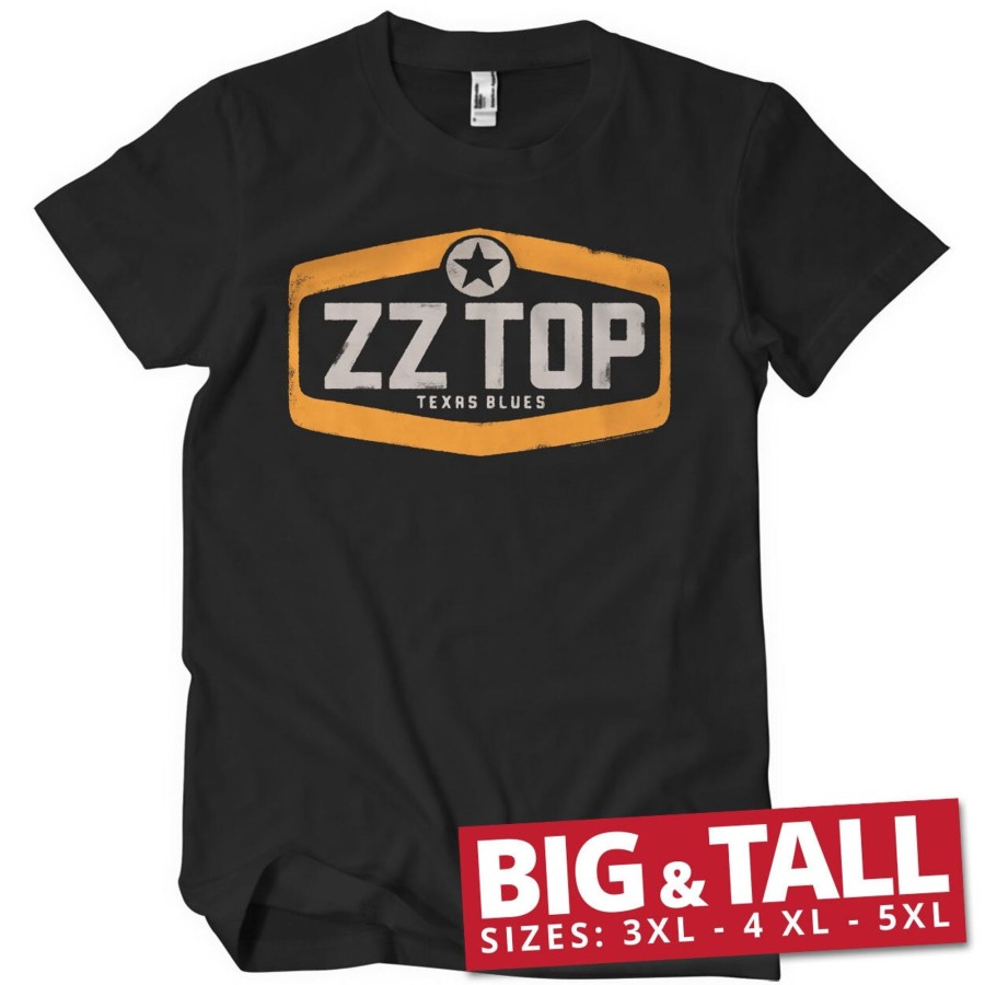 Mann Shirtstore | Zz Top - Texas Blues Big & Tall T-Shirt Black