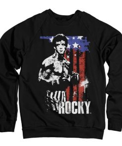 Mann Shirtstore | Rocky - American Flag Sweatshirt Black