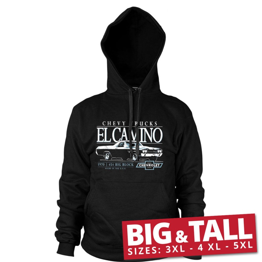 Mann Shirtstore | Chevy El Camino Big Block Big & Tall Hoodie Black