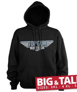 Mann Shirtstore | Top Gun Maverick Distressed Logo Big & Tall Hoodie Black
