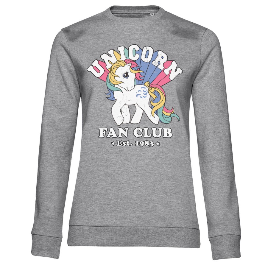 Kvinna Shirtstore | Unicorn Fan Club Girly Sweatshirt Heathergrey