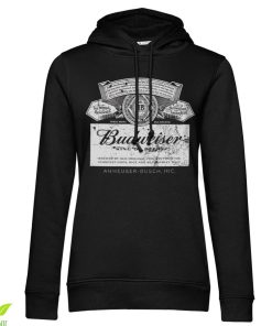 Kvinna Shirtstore | Budweiser Washed Logo Girls Hoodie Black