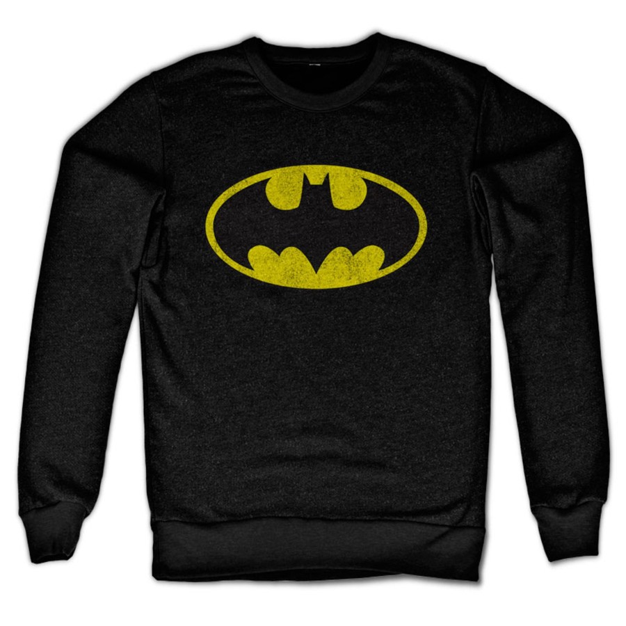 Mann Shirtstore | Batman Distressed Logo Sweatshirt Black