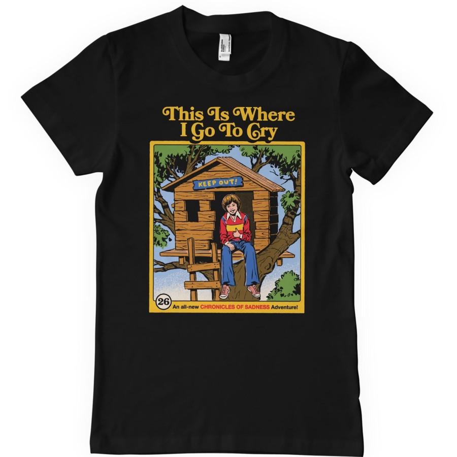 Mann Shirtstore | This Is Where I Go To Cry T-Shirt Black