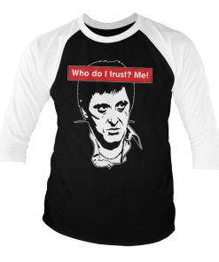 Mann Shirtstore | Who Do I Trust? Me! Baseball 3/4 Sleeve Tee Whiteblack