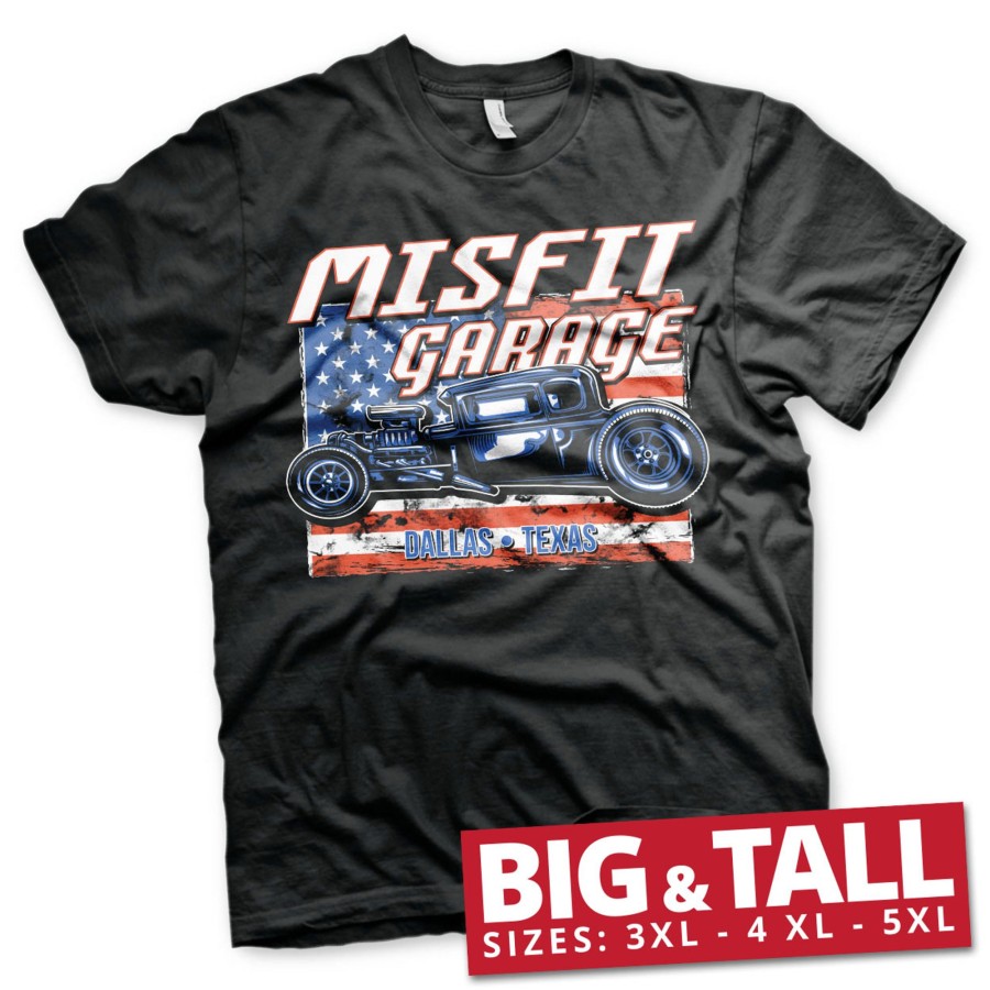 Mann Shirtstore | Misfit Garage Old Glory Big & Tall T-Shirt Black