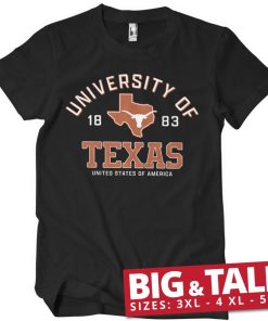 Mann Shirtstore | University Of Texas Big & Tall T-Shirt Black