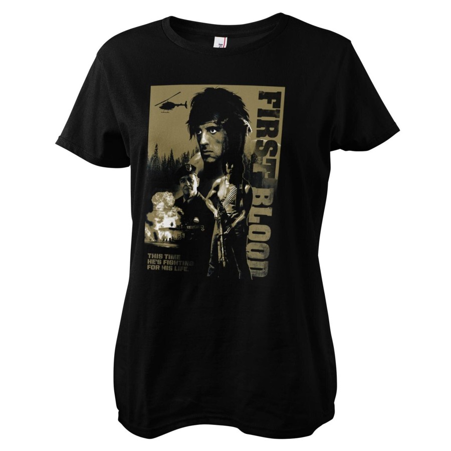 Kvinna Shirtstore | First Blood Girly Tee Black