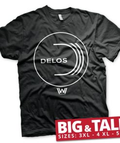 Mann Shirtstore | Westworld Delos Logo Big & Tall T-Shirt Black