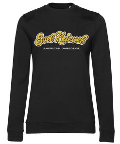 Kvinna Shirtstore | Evel Knievel Logo Girly Sweatshirt Black