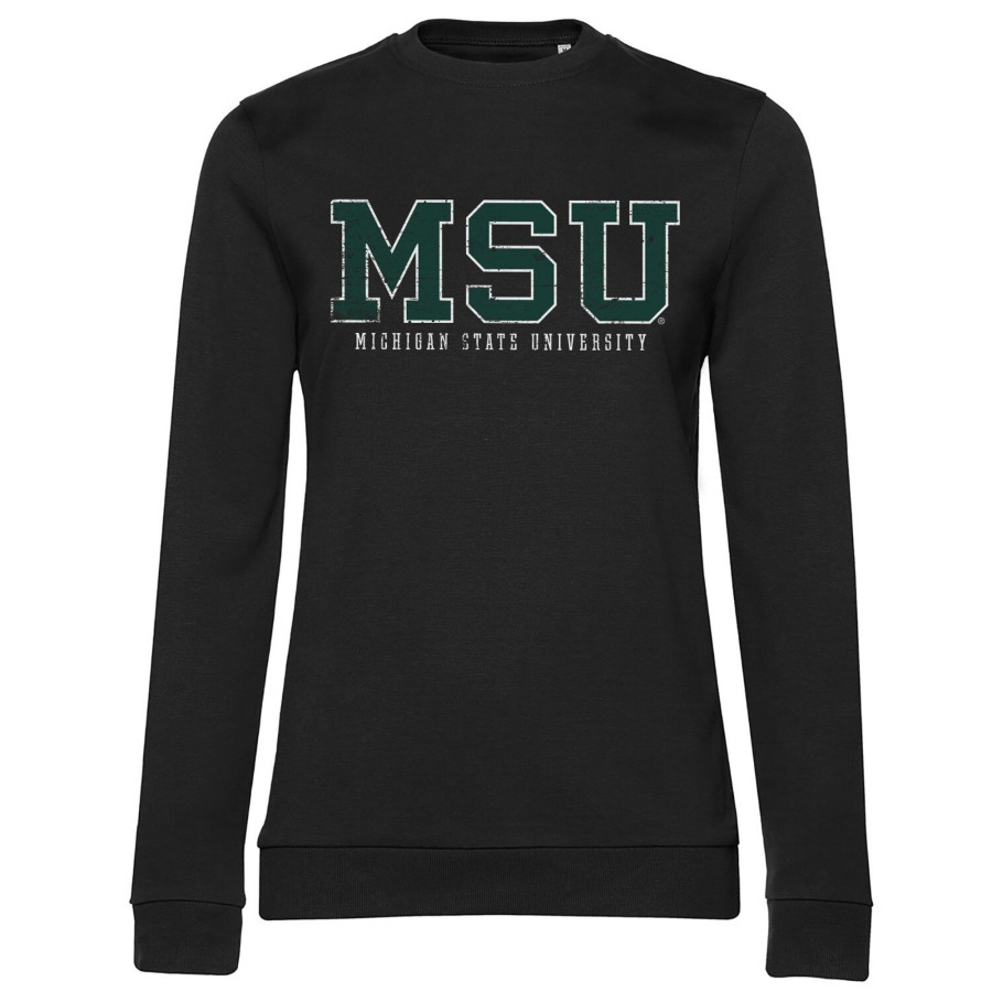 Kvinna Shirtstore | Msu - Michigan State University Girls Sweatshirt Black