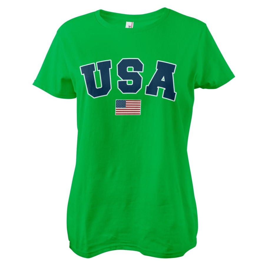 Kvinna Shirtstore | Usa Varsity Girly Tee