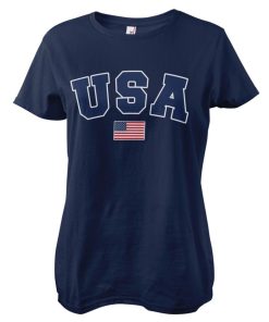 Kvinna Shirtstore | Usa Varsity Girly Tee