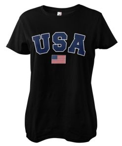 Kvinna Shirtstore | Usa Varsity Girly Tee
