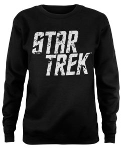 Kvinna Shirtstore | Star Trek Distressed Logo Girly Sweatshirt
