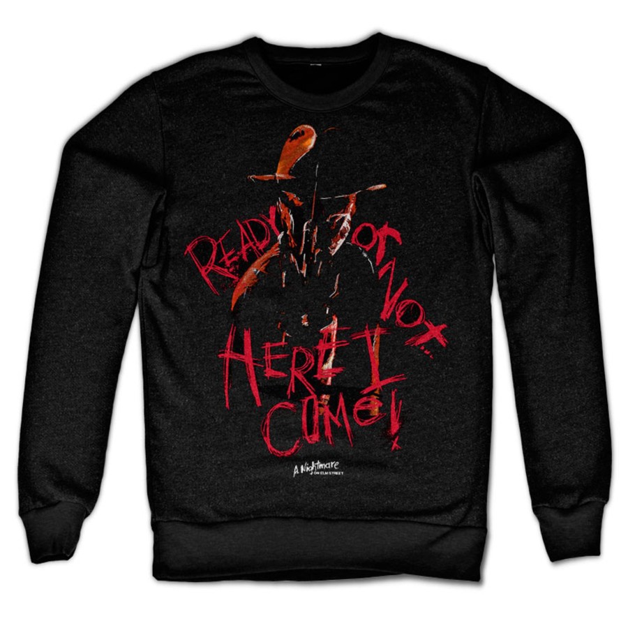 Mann Shirtstore | A Nightmare On Elm Street - Here I Come Sweatshirt Black