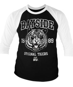 Mann Shirtstore | Bayside 1989 Original Tigers Baseball 3/4 Sleeve Tee White-Black