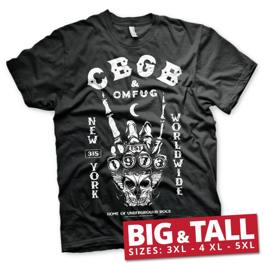 Mann Shirtstore | Cbgb 315 New York Big & Tall T-Shirt Black