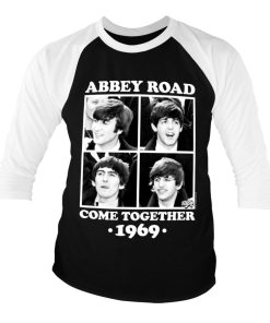 Mann Shirtstore | Abbey Road - Come Together Baseball 3/4 Sleeve Tee White-Black