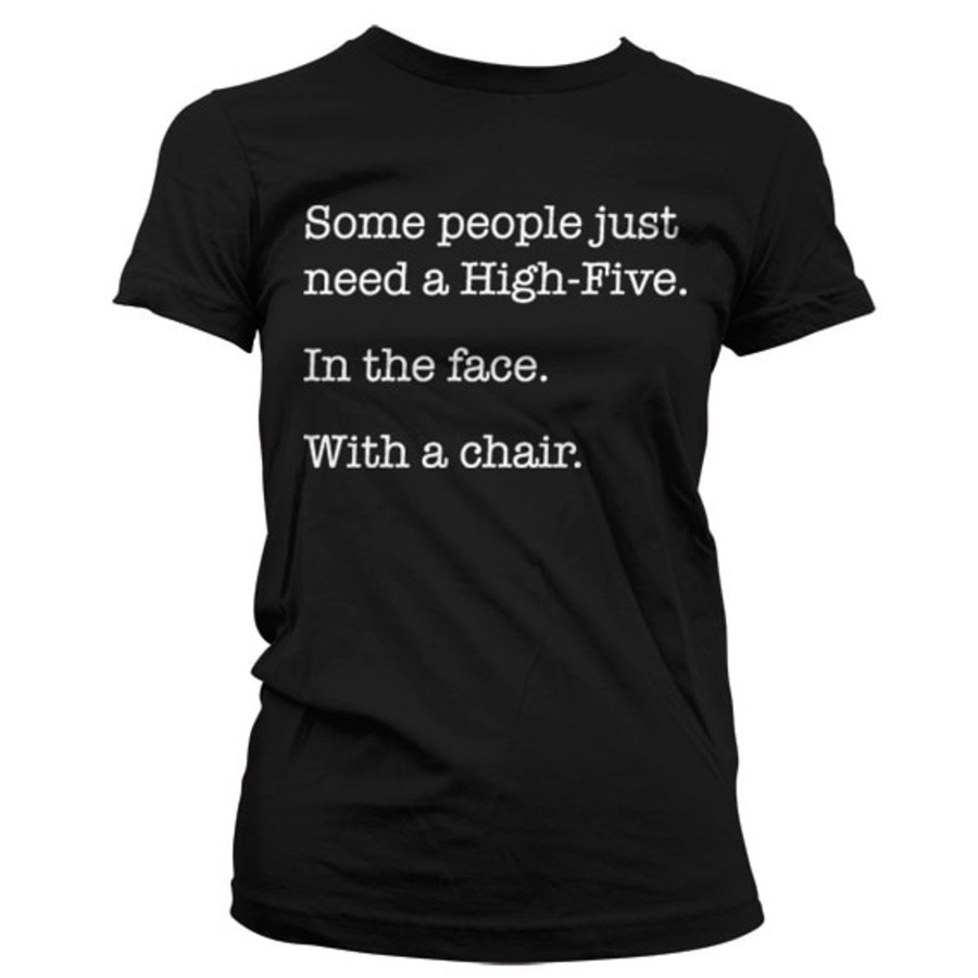 Kvinna Shirtstore | Some People Just Need A High Five Girly Tee