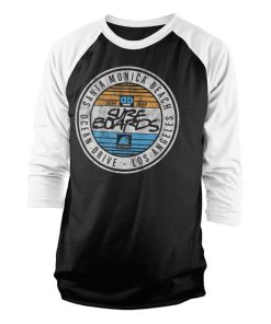 Mann Shirtstore | D&D Ocean Drive Baseball 3/4 Sleeve Tee Whiteblack