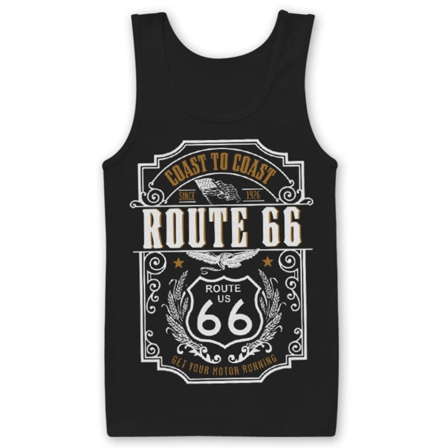 Mann Shirtstore | Route 66 - Coast To Coast Tank Top Black