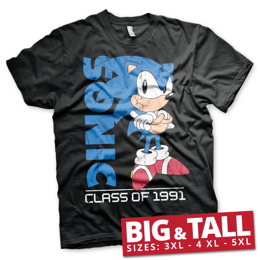 Mann Shirtstore | Sonic The Hedgehog - Class Of 1991 Big & Tall T-Shirt Black