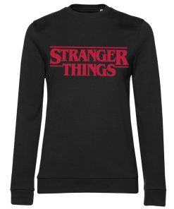 Kvinna Shirtstore | Stranger Things Logo Girly Sweatshirt Black