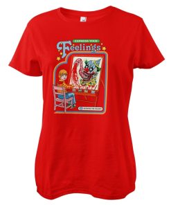 Kvinna Shirtstore | Express Your Feelings Girly Tee Red