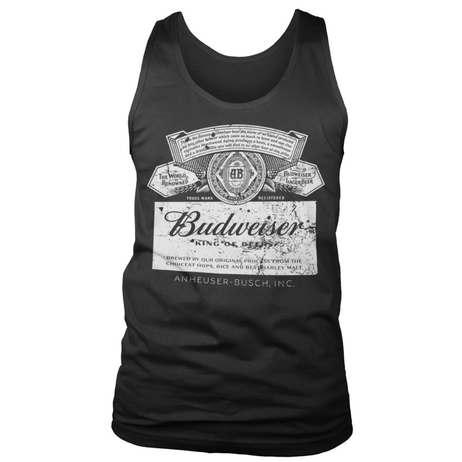 Mann Shirtstore | Budweiser Washed Logo Tank Top Black