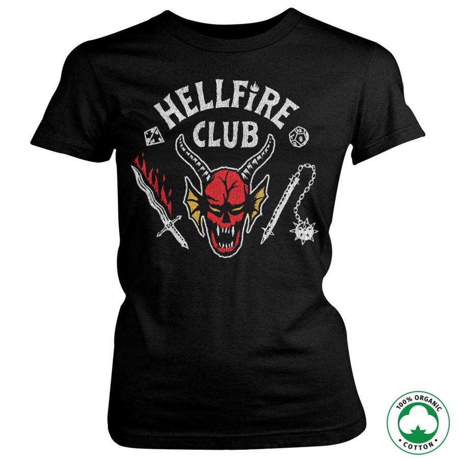 Kvinna Shirtstore | Hellfire Club Organic Girly Tee Black