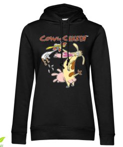 Kvinna Shirtstore | Cow And Chicken Girls Hoodie Black