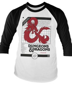 Mann Shirtstore | Dungeons & Dragons - 3 Volume Set Baseball Long Sleeve Tee Whiteblack