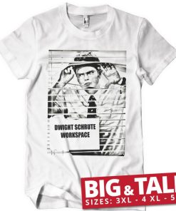 Mann Shirtstore | Dwight Schrute Workspace Big & Tall T-Shirt White