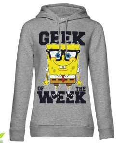 Kvinna Shirtstore | Spongebob Squarepants - Geek Of The Week Girls Hoodie Heather-Grey